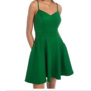 City Studio Juniors' Bow-Back Fit & Flare Dress